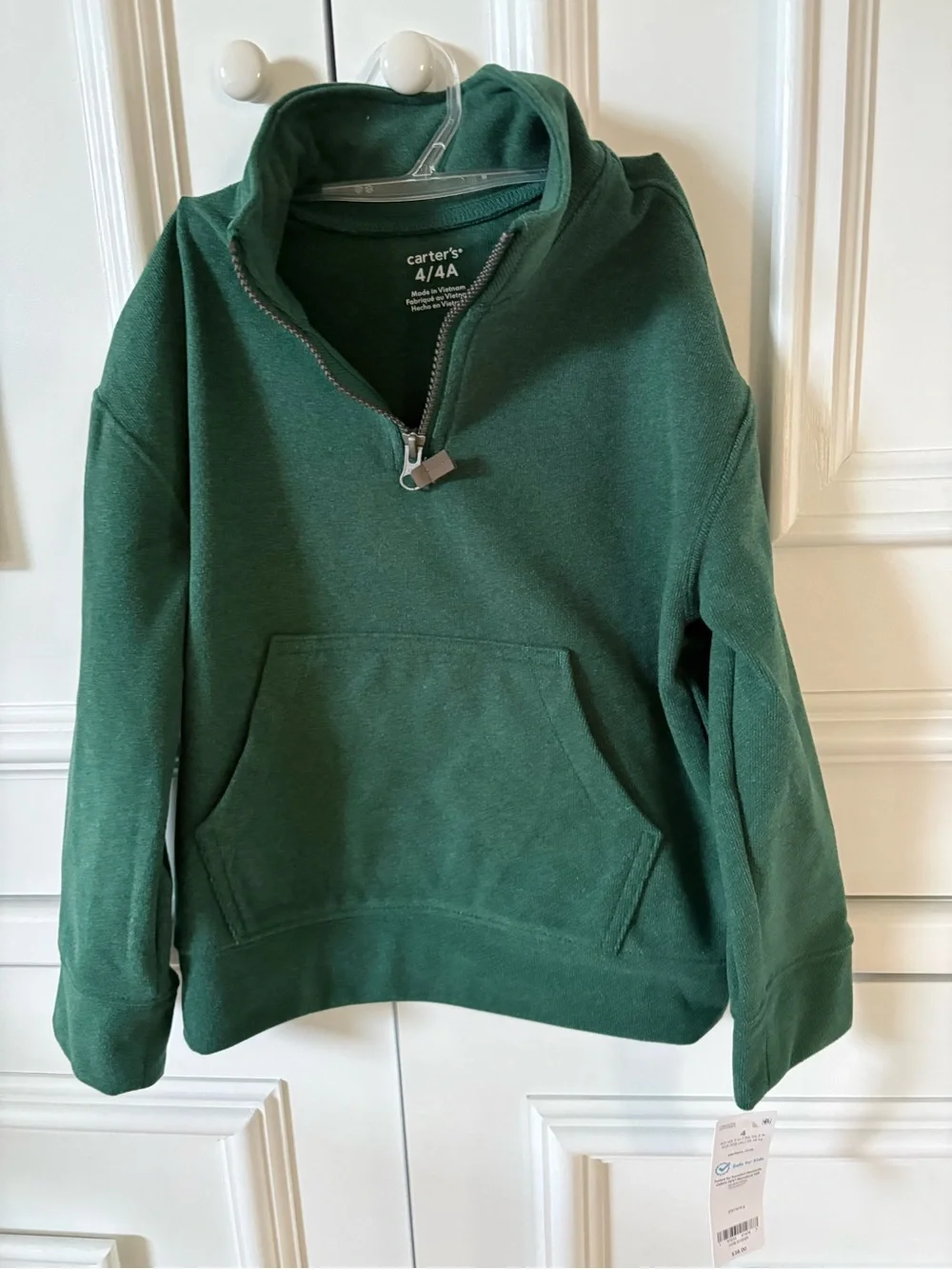 Carter's Dark Green Half-Zip Pullover Hoodie
